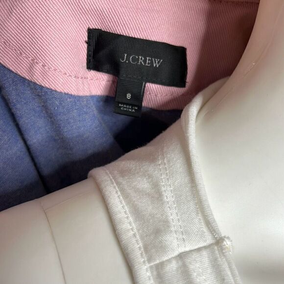 J. Crew Pink Denim Peacoat Sz8 - Picture 10 of 11